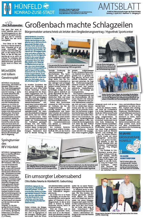 Amtsblatt vom 2. April 2022